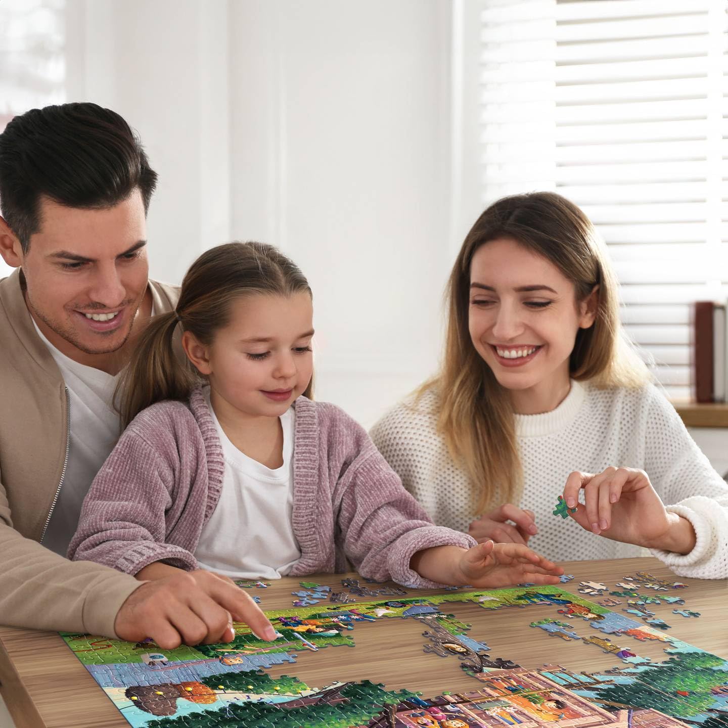 Boardwalk Tree House Adventure 500 Piece Jigsaw Puzzle Fun Family Backyard Puzzles with Premium Box, Gift for Adults and Family 16"x20"