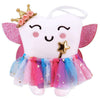 SQIMZAR Tooth Fairy Pillow,Tooth Fairy Plush Dolls for Girls with Pocket and Glittering Wings,Tooth Fairy Gifts Bag Pouch for Girls