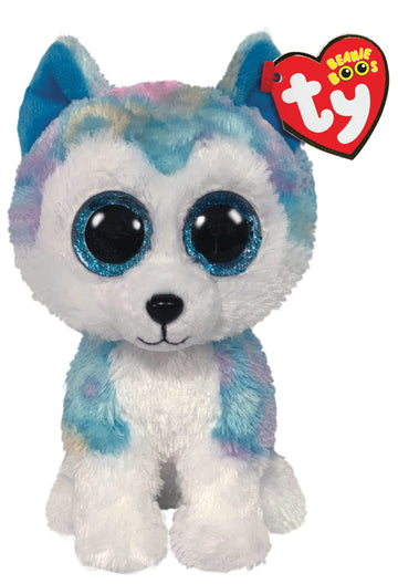 Ty Helena Husky Beanie Boo Regular, Licensed Beanie Baby Soft Plush Toy, Collectible Cuddly Stuffed Teddy
