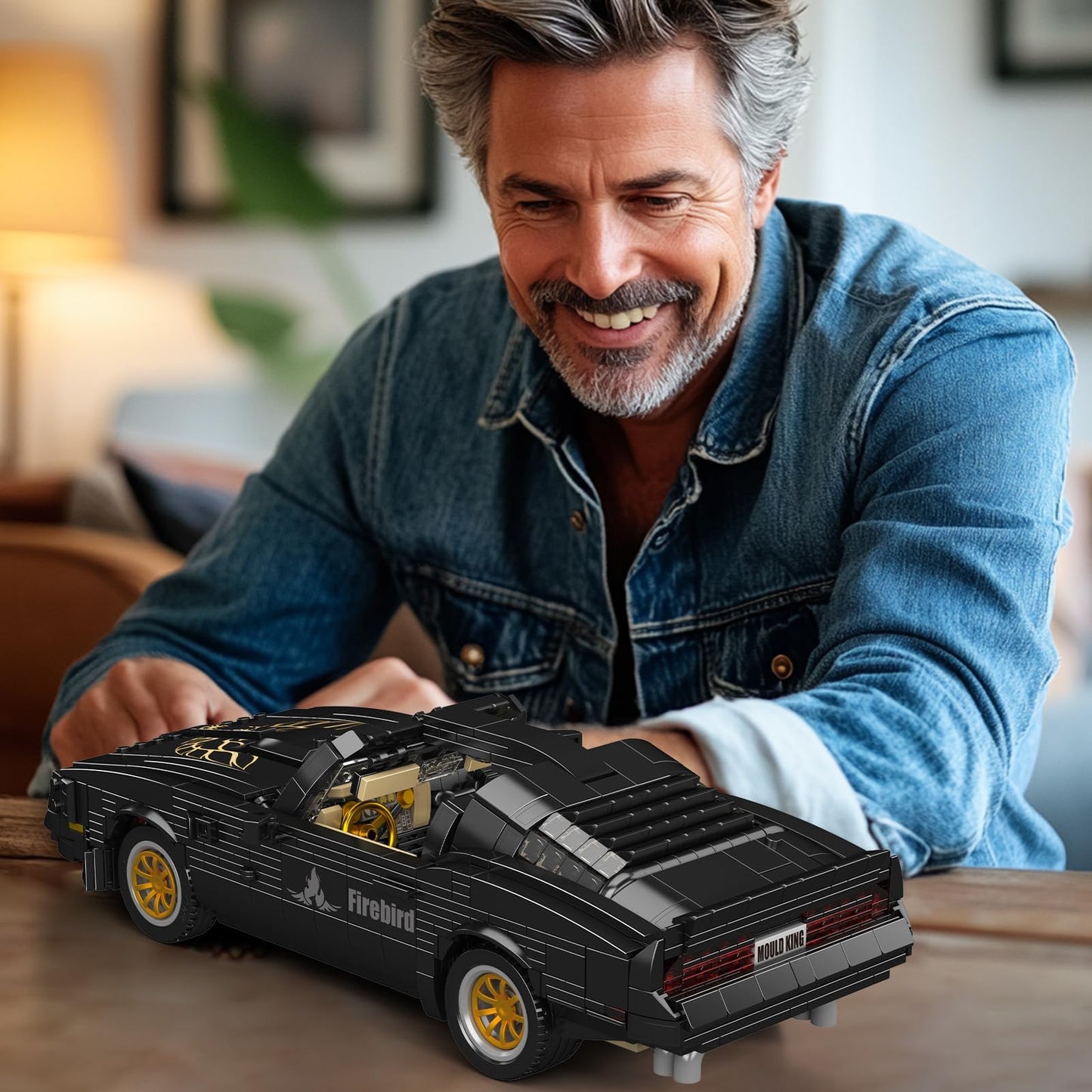 Mould King 10029 Technical Sports Car Building Sets,1557+ PCS Firebird Muscle Car Model, Creative Construction Toy for Teens and Adults 14+