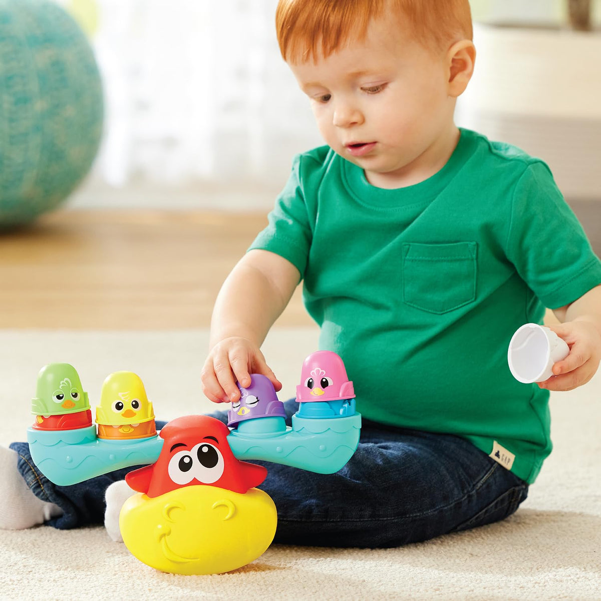 Kidoozie Wobbly Stacking Moose - Fun & Skillfull Stacking Toy for Ages 12 Months+ Build High, Giggle More! Helps to Develop Hand-Eye Coordination