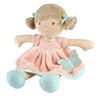 Tikiri Toys Bonikka Pia - Lt. Brown Hair in Peach & Blue Dress