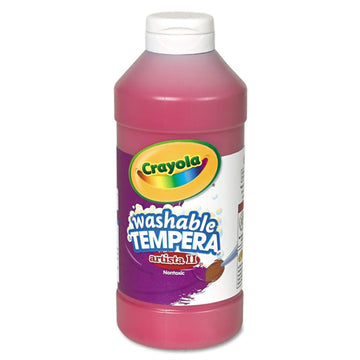 Crayola Washable Tempera Paint, 16 oz., Red, Nontoxic, 1 Piece, Great for Classroom Projects and Creative Activities