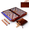 Deluxe Wooden Crossword Board Game with Rotating Board, Foldable & Portable Design, Large-Sized Board, Built-in Storage, for 2-4 Players, Includes