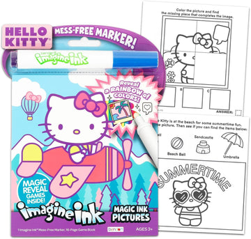 Hello Kitty Imagine Ink Coloring Super Set - Bundle with 3 Imagine Ink Mess-Free Coloring Books for Kids with Magic Reveal Pages | Hello Kitty Party