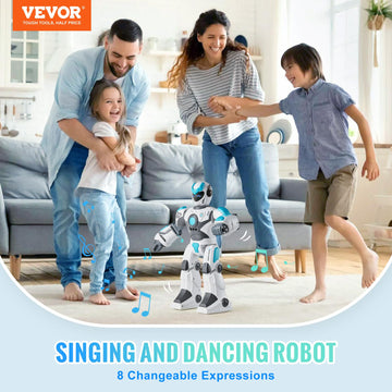 VEVOR RC Robot Toys for Kids, Gesture Sensing Programmable Remote Control Smart Robot, Interactive Walking Singing Dancing Robot for Age 6+ Year Old
