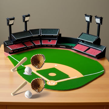 6Pcs/Set Khaki Dollhouse Baseball, 1/12 Scale Miniature Accessories, Wood Miniature Baseball Glove Set for Scene Decor
