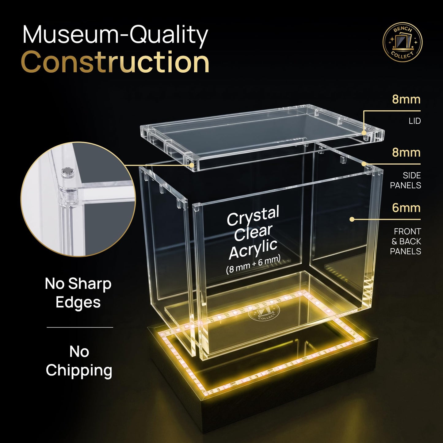 Bench Collect - LED Acrylic Booster Box Display Case