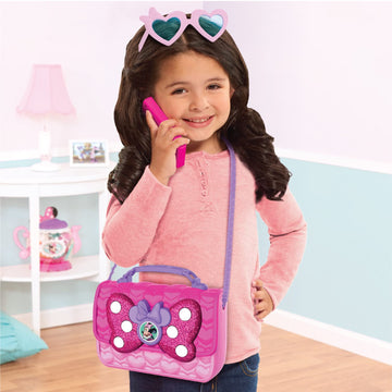Disney Junior Minnie Mouse Bowfabulous Bag Set, 7-pieces, Dress Up and Pretend Play