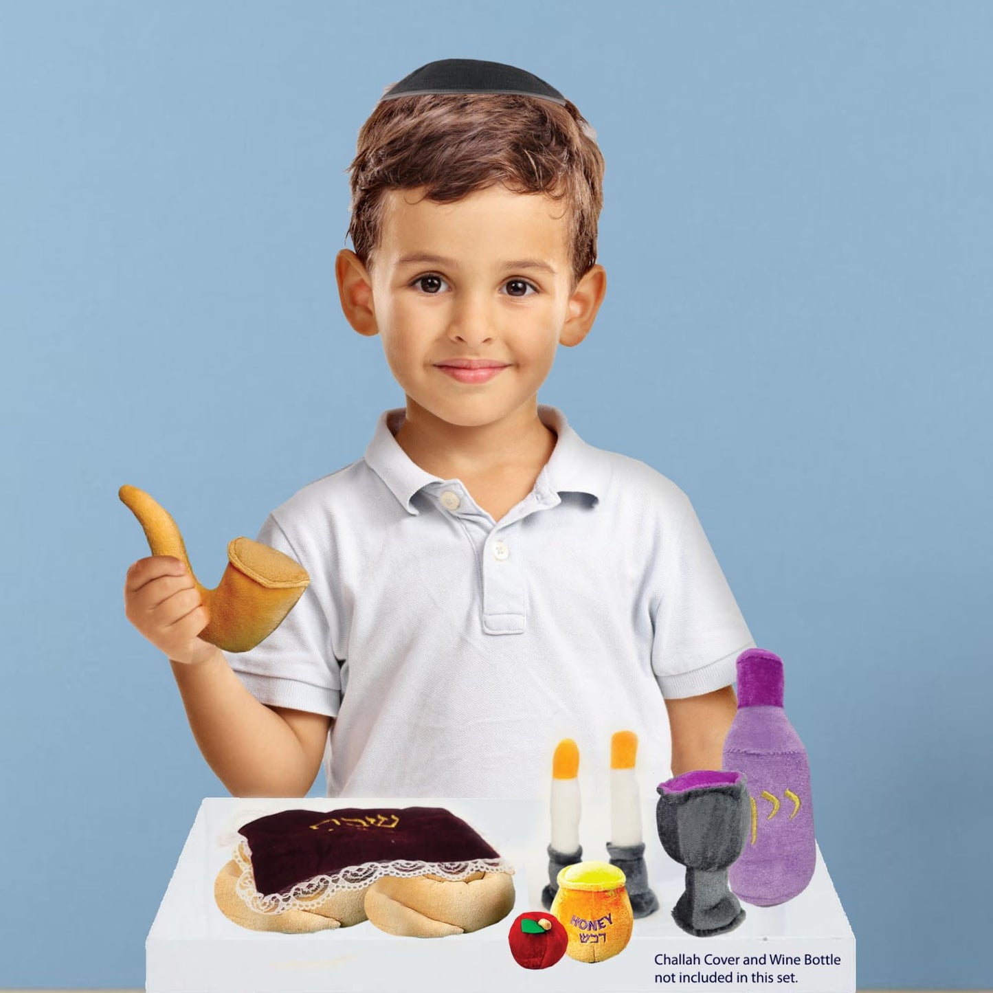 My Soft Rosh Hashana Set Deluxe Soft Rosh Hashanah Set Plush Toy for Jewish New Year