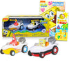 Spongebob Squarepants Hot Rod Boat Race Bundle - 2 Pack Spongebob & Patrick Pull Back Hot Rod Boats with Spongebob Play Pack and More (Spongebob Boat