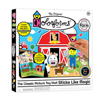 Colorforms Stickers for Kids - Sticker Book, Farm Picture Playset, Arts and Crafts, Toddler Stickers, Repositionable Pieces for Endless Story Fun,