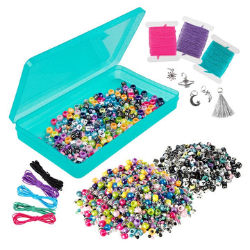 Fashion Angels Galaxy Bead Super Bracelet Making Activity Kit, Over 2,000 Beads, Organizer Keeper Case, Comes with Alphabet Beads, Pearlescent