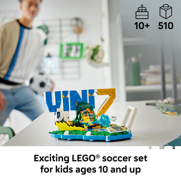 LEGO Editions Vini Jr. - Soccer Highlights - Building Set for Boys & Girls, Ages 10+ - Collectible Soccer Gift W/Plaque - Kids Bedroom or Shelf Decor
