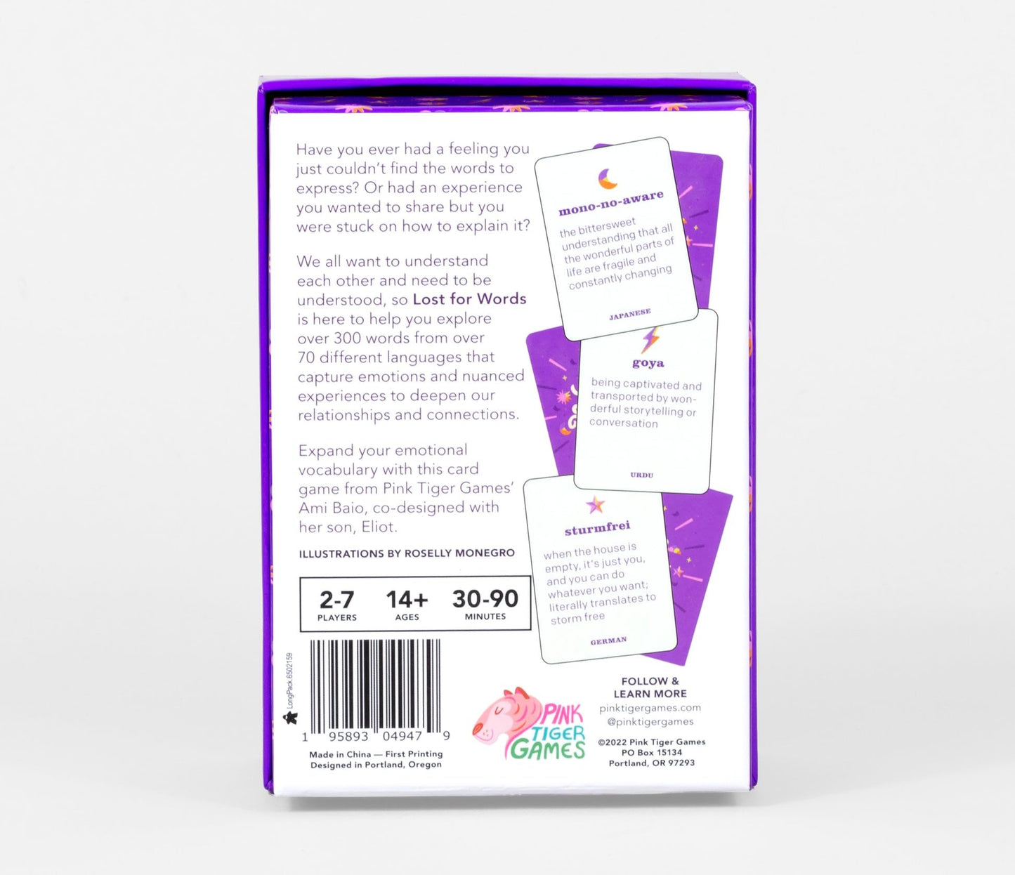 Pink Tiger Games Lost for Words Fun Card Game Ages 14+ 2 to 7 Players