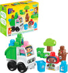 MEGA BLOKS Fisher-Price Toddler Building Blocks, Green Town Sort & Recycle Squad with 15 Pieces, 2 Figures, Toy Gift Ideas for Kids