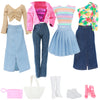 BLIJOLA 10Pcs Doll Clothes & Accessories Including 4 Sets Casual Doll Clothing, Skirt, Long Dress, Top and Pant Outfits with 4 Pair of Shoes 2
