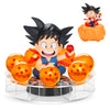 Lenporl DBZ Dragon Ball Action Figure Toys with 1.4 Inch Crystal Stars Dragon Ball and Transparent Base, Goko Action Figure with Gift Box for Birthday