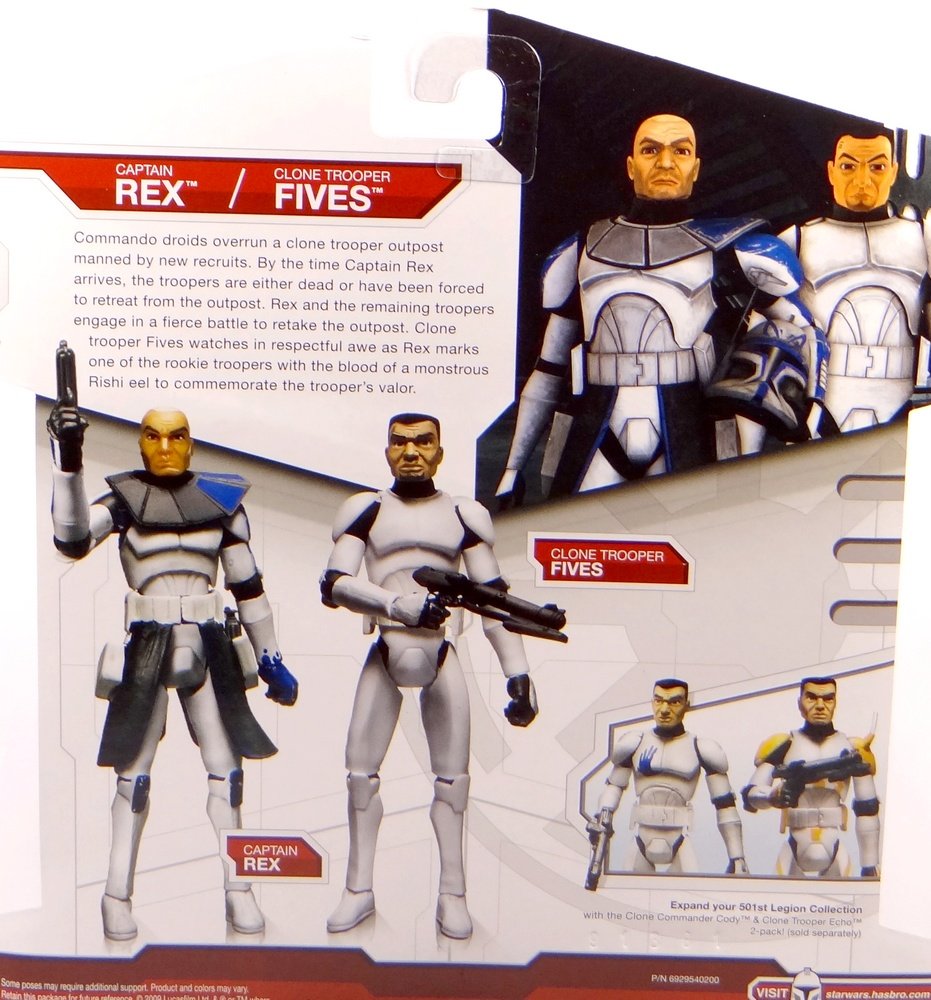 Star Wars: The Clone Wars Exclusive > Captain Rex & Clone Trooper Fives Action Figure 2-Pack