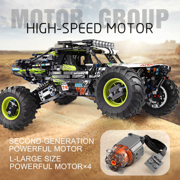 Mould King 18002 RC Climbing Car Building Kits, 1879 Pieces MOC Building Blocks 4X4 Off-Road Truck Model Sets, Stem Remote Control Car Bricks Toys