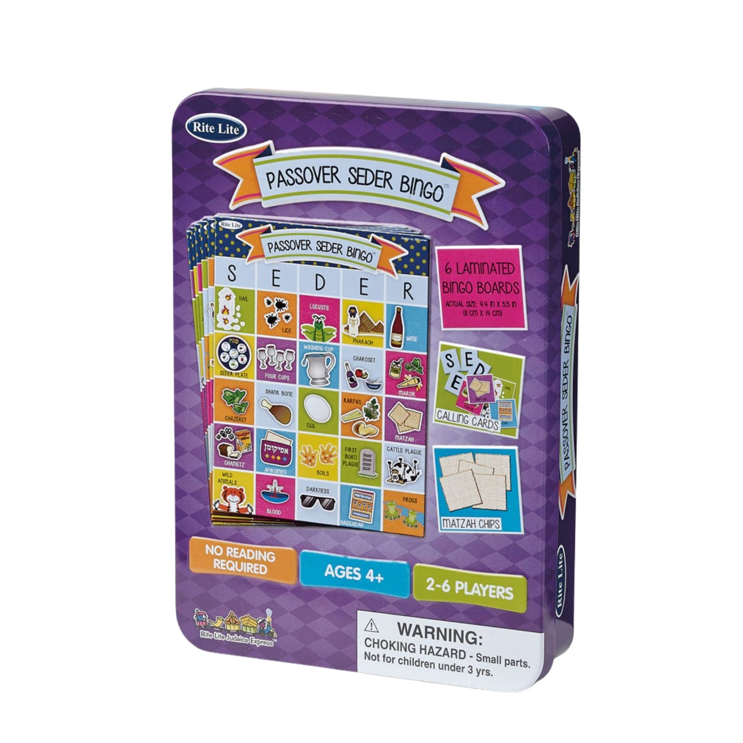 Rite Lite Passover Bingo Game - Fun Passover Party Game for All Ages in a Collectible Tin