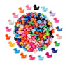 HUADELAIMA 200 Mini Duck Set 20 Colors 10 Each 0.7 x 0.6 x 0.4 Inches Ideal for Dollhouse Mini Fairy Gardens Aquarium Potted Plants Hide and Seek