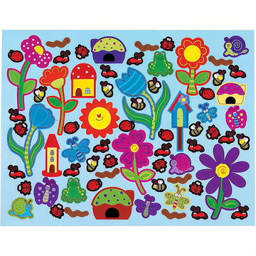 Flower Garden Sticker Scene - 12 Backgrounds and 12 Sticker Sheets - Spring Classroom Activities
