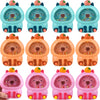 5 Inch Capybara Water Ring Game, Handheld Puzzle Toy, Assorted Colors, 12 Count Display