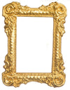 International Miniatures by Classics Dollhouse Miniature Gold Tone Picture Frame