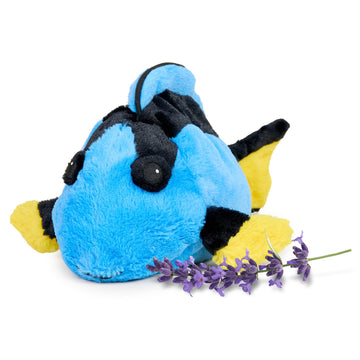 warmies Microwavable & Weighted Stuffed Animals, Blue Tang - Heated Stuffed Animal Plushie for Warmth & Comfort - Cute Soft Plush Toys for Adults