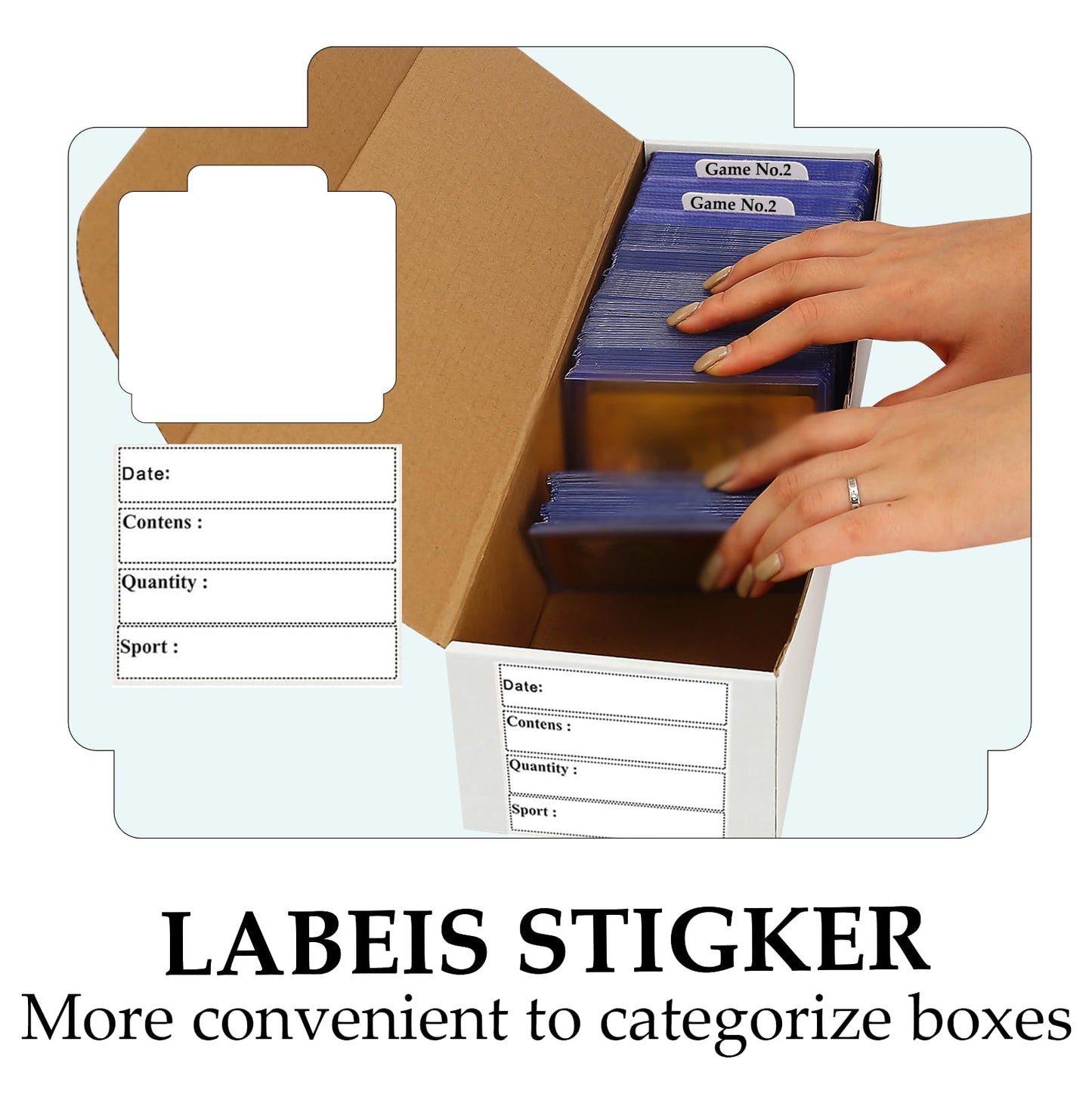 4 Pack Trading Card Storage Box,3200 Count Bulk Box Card Toploader Storage