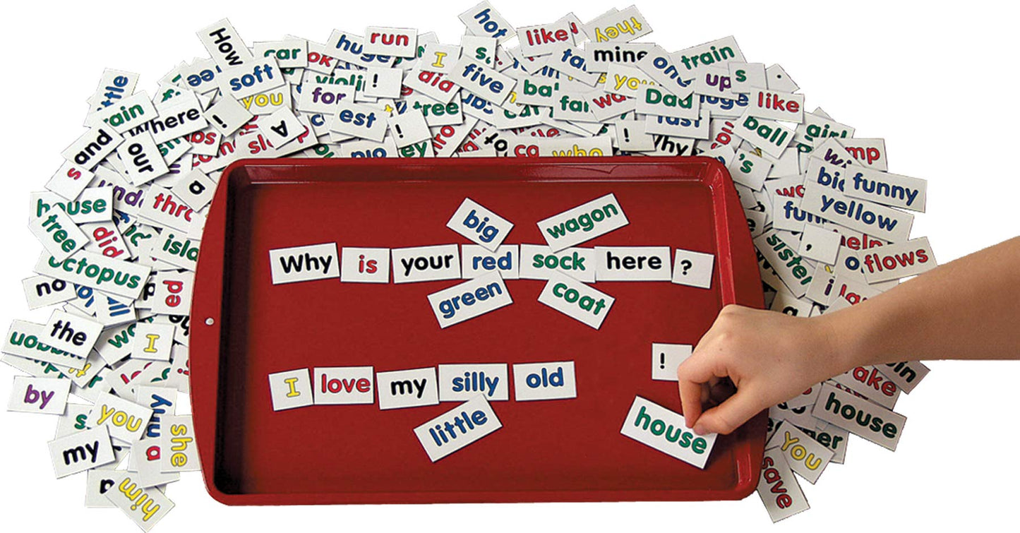 Barker Creek Learning Magnets Red Kidboard, Colorful and Durable Magnetic-Receptive Tray, Stackable for Easy Storage, 9" x 13" (2913)