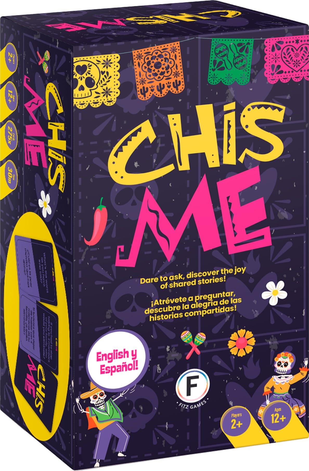 Chisme Party Game - The Realest Spanish Party Game with 275 Hilarious Bilingual Question Cards to Spark Conversation, for Kids & Adults Ages 12+, 2+