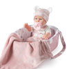 eDollable 12 Inches Baby Doll Toys Set with Accessories, Includes Doll Carrier Bassinet Bed, Pacifier and Blanket, First Baby Doll for Toddler Girls