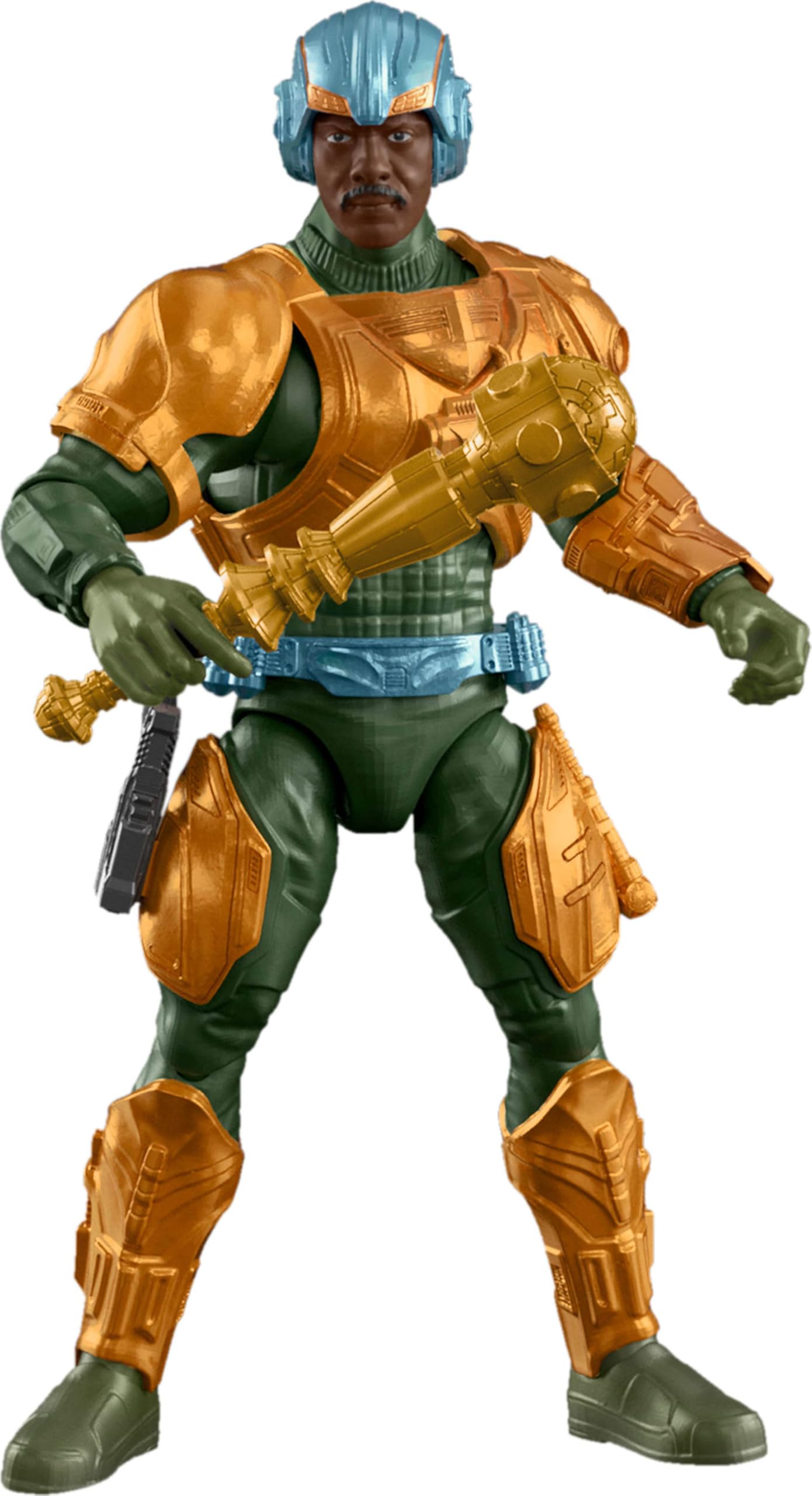 Masters of the Universe 5.5 Inch Action Figure Toy, Man at Arms 2026 Movie Accurate Hero, 14 Movable Joints & Scepter & Blaster, Idris Elba