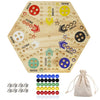 16” Wooden Wahoo Board Game, Original Marble Game Set for 4 or 6 Players