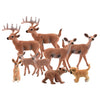 TUPARKA 9Pcs Forest Animals Set, Miniature Figures Woodland Animals Deer Figurine, Dog, Rabbit, Bear Figure Miniature Woodland Cake Toppers