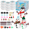Stocking Stuffers for Kids Teen Boys Girls - 9 Pack Build Snowman Kit Christmas Crafts Gifts for Kids Creative Air Dry Modeling Clay Xmas Gift