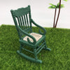 SXFSE Doll House Rocking Chair, 1:12 Scale Wooden Dollhouse Accessories Miniature Funiture Decor Model Play Toy