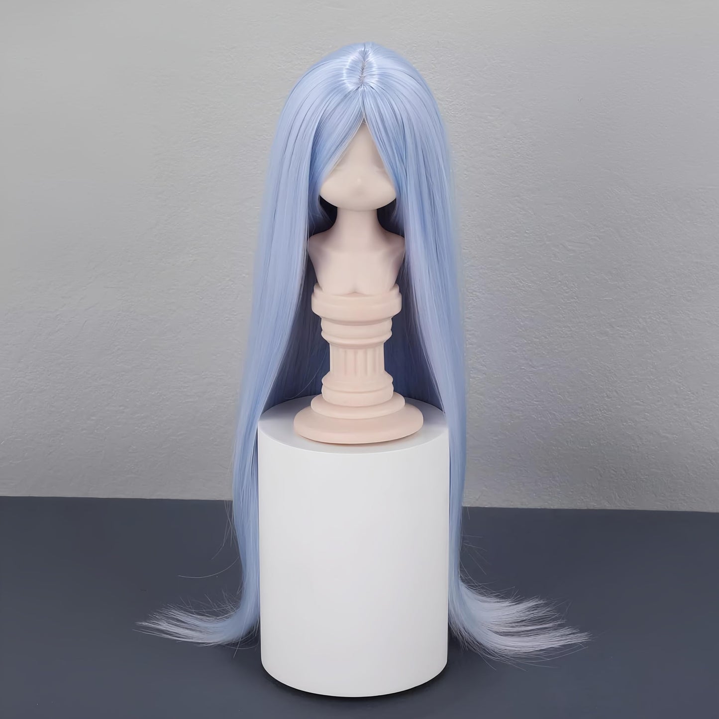 YHYQiFei BJD Doll Wig Ball Jointed Doll Fashions Soft Long Hair,Multiple Colors,for 1/3 1/4 1/6 BJD Dolls (White 1/4)