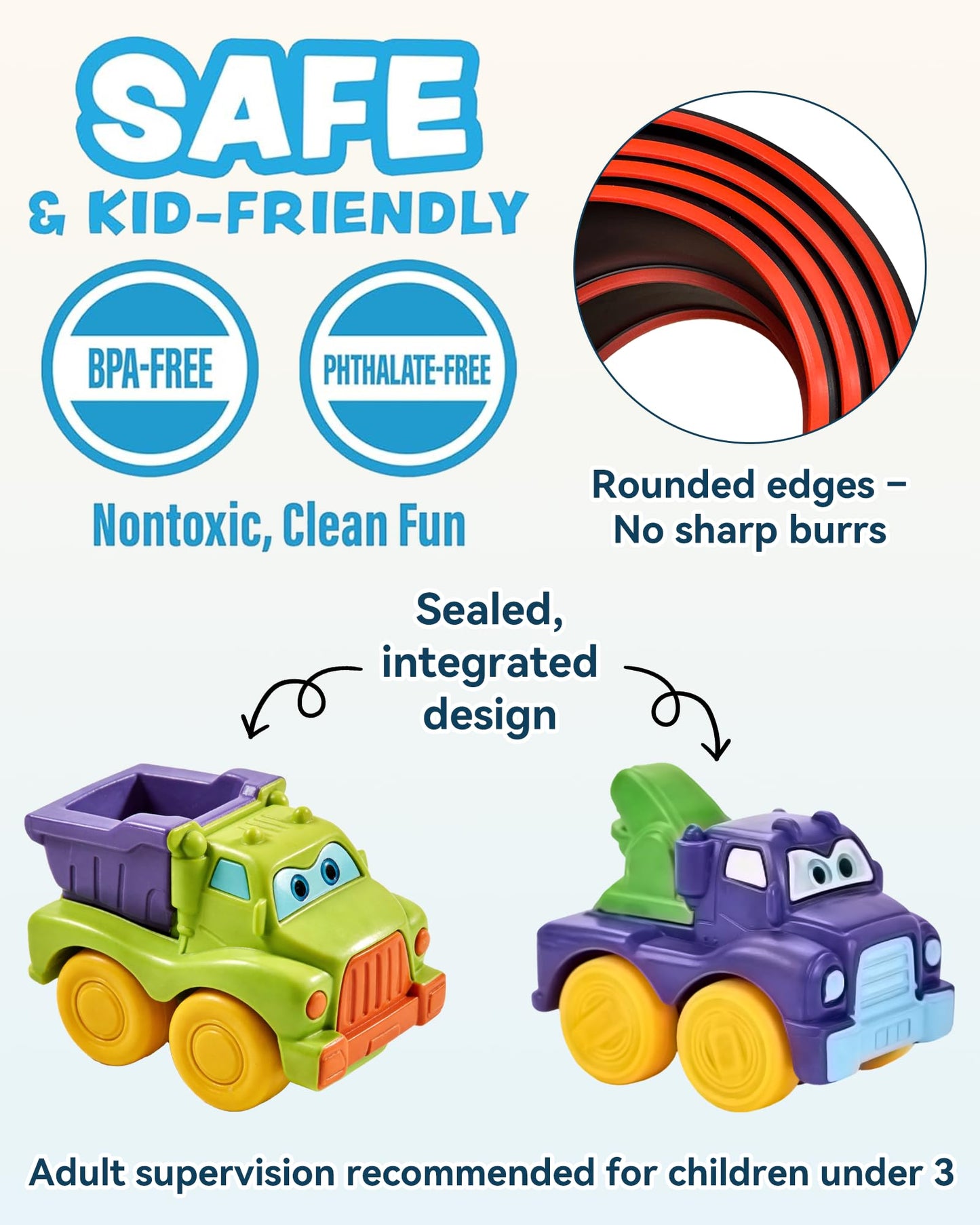 Race Car Bath Toy Set for Toddlers 3+ - 1.5m Flexible Bathtub Track with 2 Ways to Mount, Includes 2 Waterproof Cars + Blue Dinosaur Mesh Storage Bag