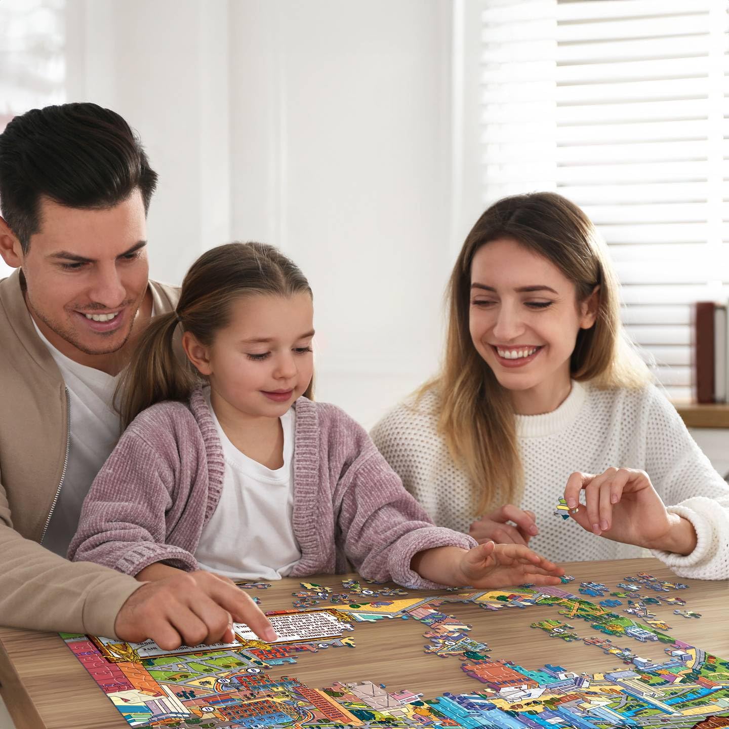 Boardwalk Boston Freedom Trail 1000 Piece Jigsaw Puzzle Historic Massachusettes Map Puzzles with Premium Box, Gift for Adults and Family 19"x26"