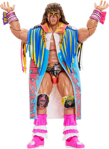 Mattel WWE Ultimate Edition Action Figure & Accessories Set, Warrior 6-inch Collectible with 30 Articulation Points, Swappable Pieces & Entrance Gear