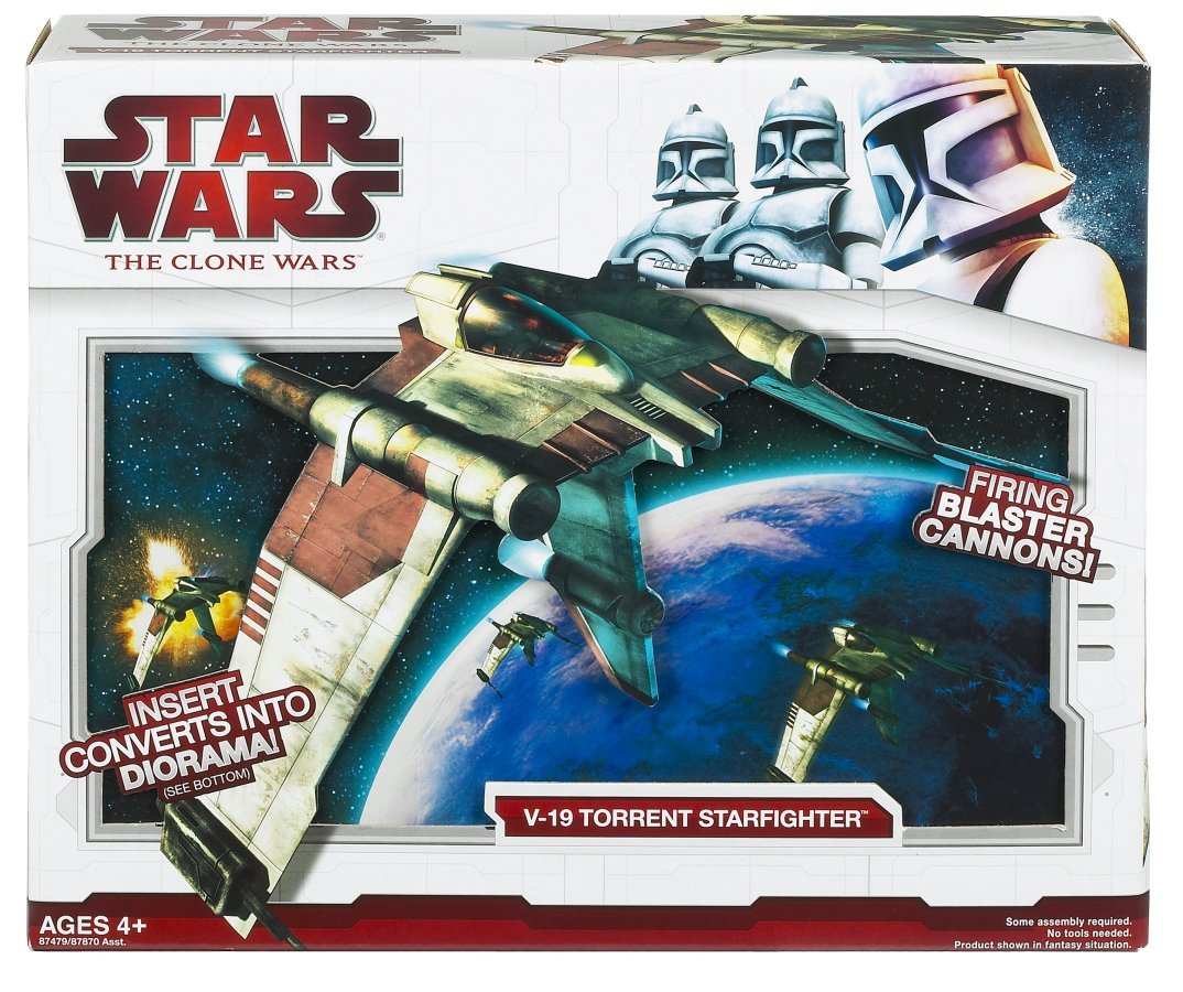Star Wars Clone Wars Star Fighter Vehicle - V-19 Clone Shuttle
