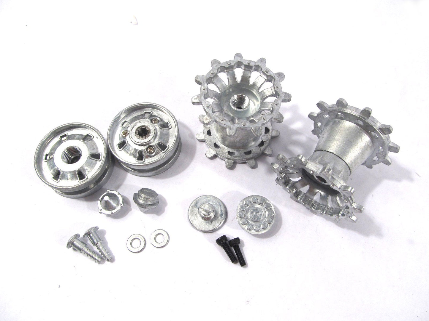 Mato RC Tank Metal Parts 1/16 Challenger II Metal Sprockets and Idler Wheels with Bearings