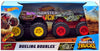 Monster Trucks Dueling Doubles Toadal Terror and Splatter Time - Each Truck Measures 5"x3.25"x4.25" - Revving Wheels!