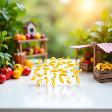 35 Pcs Miniature Bananas 1/12 Scale Banana Models Miniature Fruit Fake Mini Fruits for Mini House Kitchen Fairy Garden Decor,Décor Dollhouse