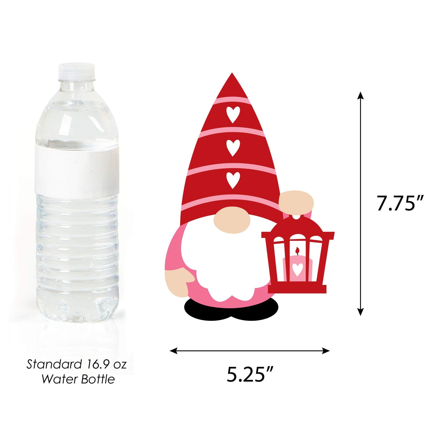 Big Dot of Happiness Valentine Gnomes - Decorations DIY Valentine’s Day Party Essentials - Set of 20