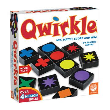 MindWare Complete Qwirkle Family Game Pack: Qwirkle, Qwirkle Travel, Qwirkle Rummy, and Qwirkle Bonus Pack