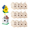 Fun Express DIY Church Birdhouse Craft Kits for Kids Ages 8-12 - Wooden Bird Houses to Paint 12 Pack | Unfinished Wood Crafts for Spring & Summer |